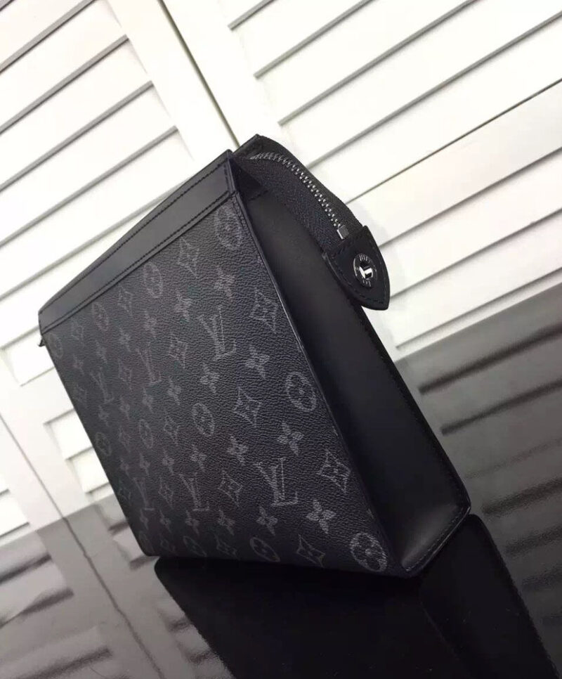 Louis Vuitton Pochette Voyage MM Monogram Eclipse Travel Accessories M61692 Black